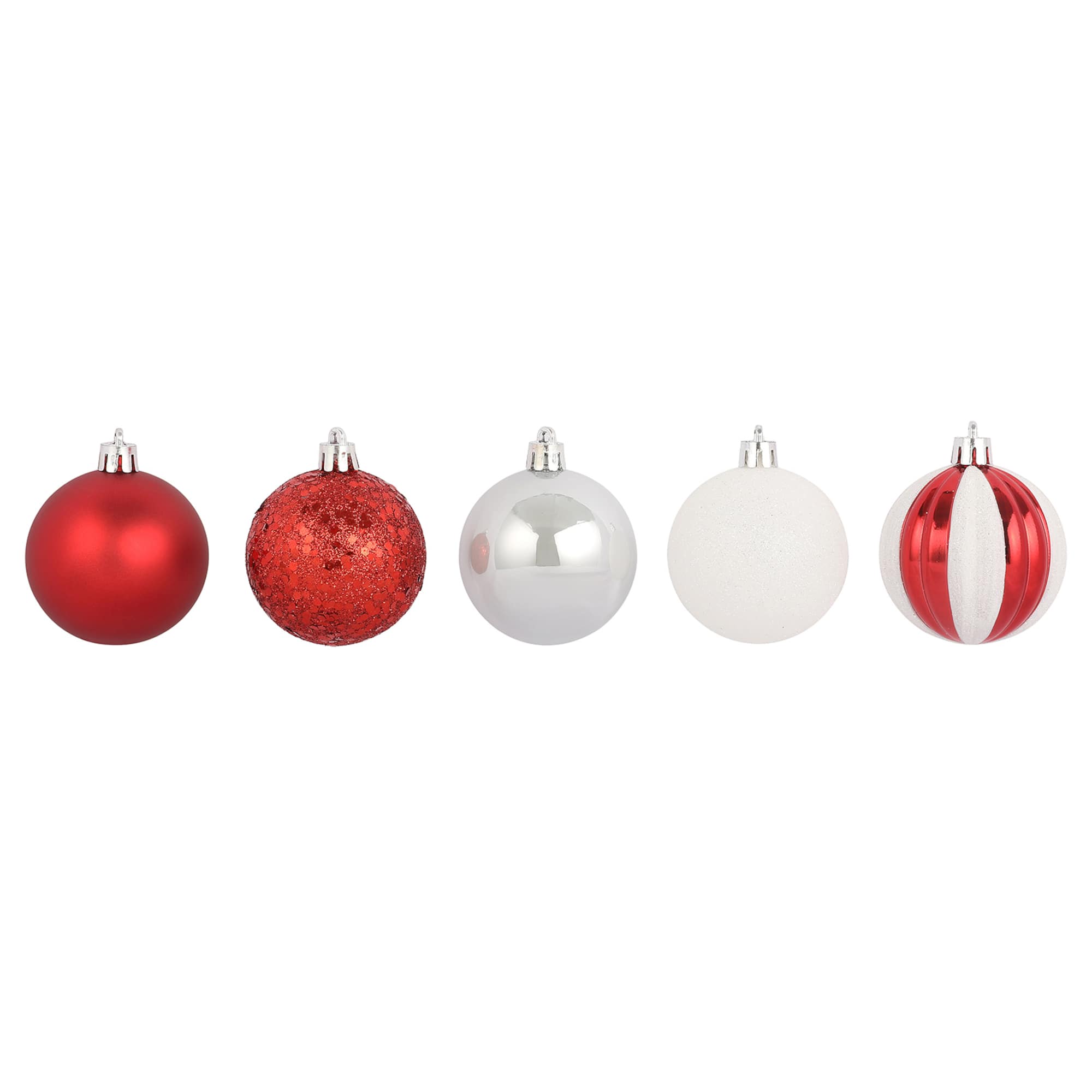 40 Pack 2" Red & White Shatterproof Ball Ornaments by Ashland®